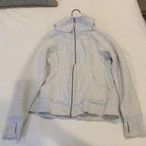 LULULEMON SCUBA ZIP UP- light gray
